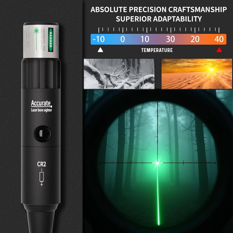 OWLSHOOT Professional Bore Sight Laser Kit: Green/Red Boresighter with 50 Adapters for All Caliber Gun - Easy Sighting for Pistol and Rifle Sighter Perfect Choice for Elite Shooter - Image 4